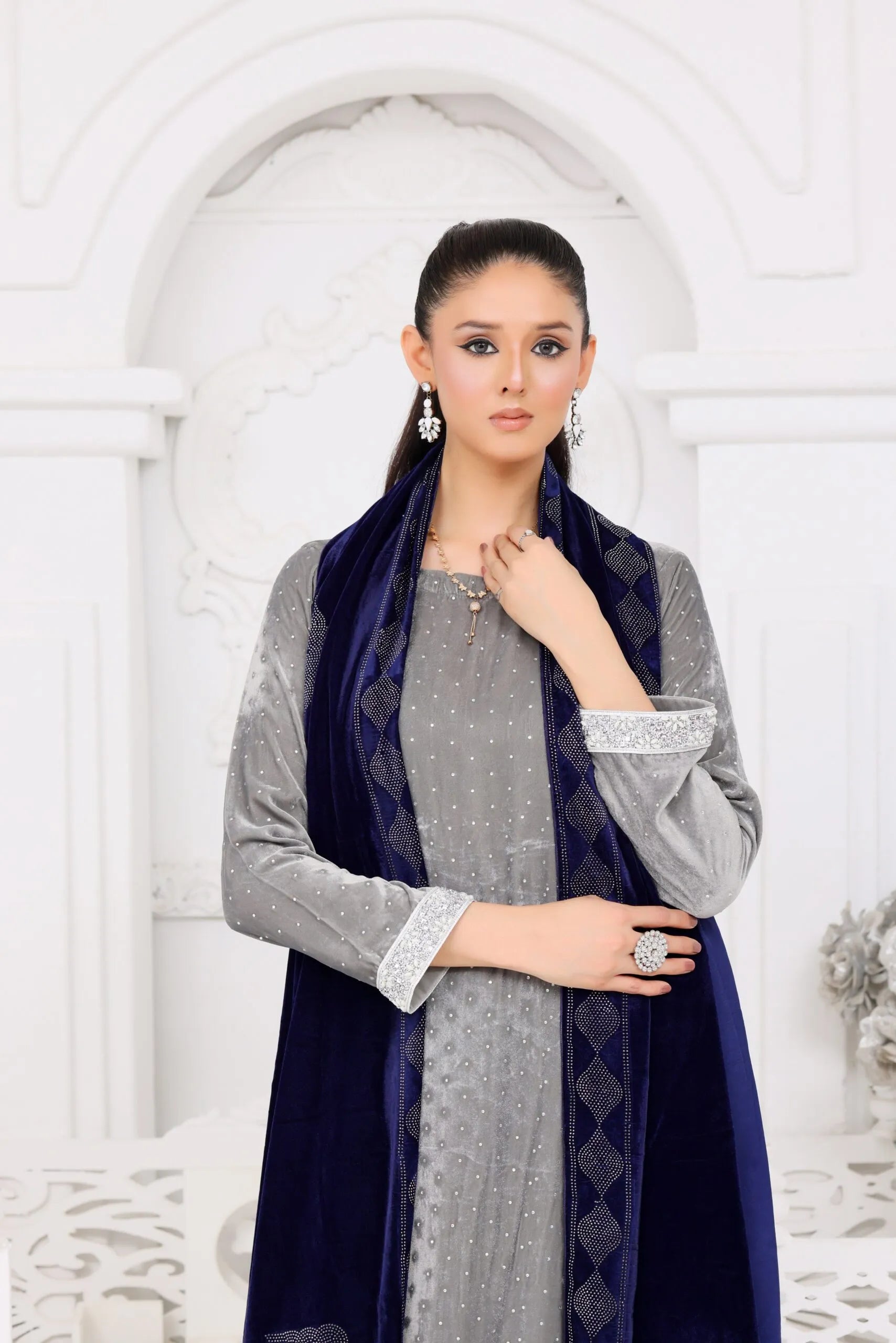 Chandni Raat –  Long Velvet Dress