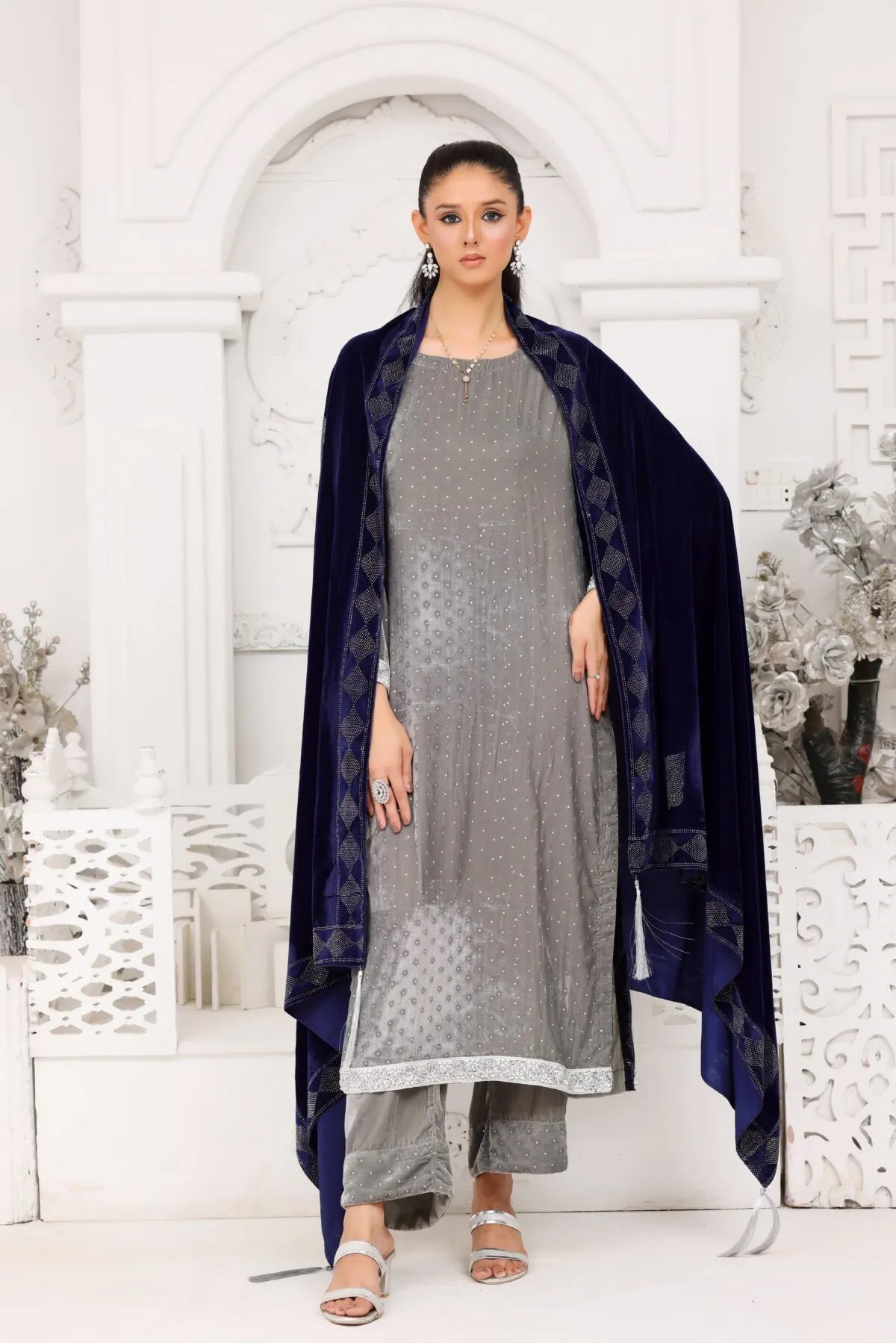 Chandni Raat –  Long Velvet Dress