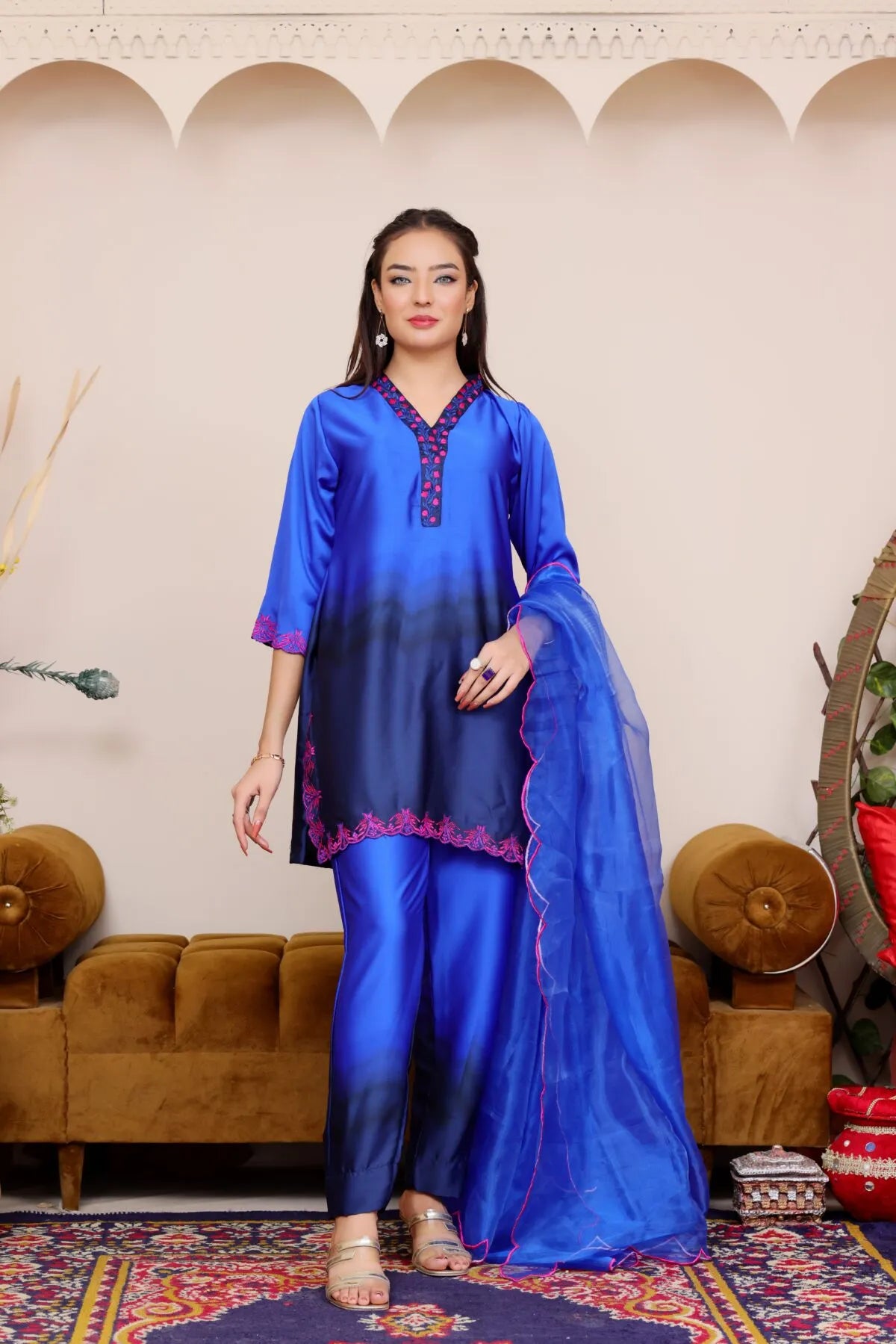 Formal silk dress